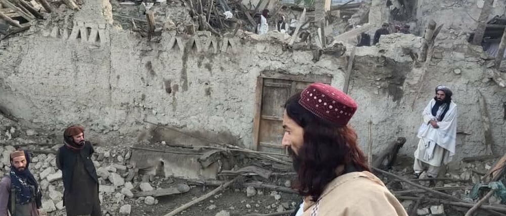 Zerstörung durch ein schweres Erdbeben in der afghanischen Provinz Paktika 