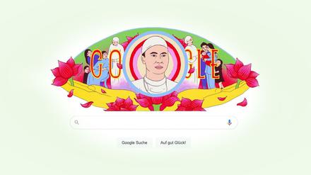 Screenshot des aktuellen Google Doodles mit Tôn Thất Tùng.