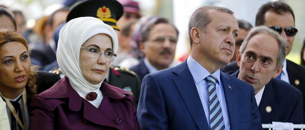 Der türkische Präsident Erdogan mit seiner Frau Emine.