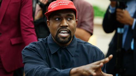 US-Rapper Kanye West bei9 seinem Besuch im Weißen Haus