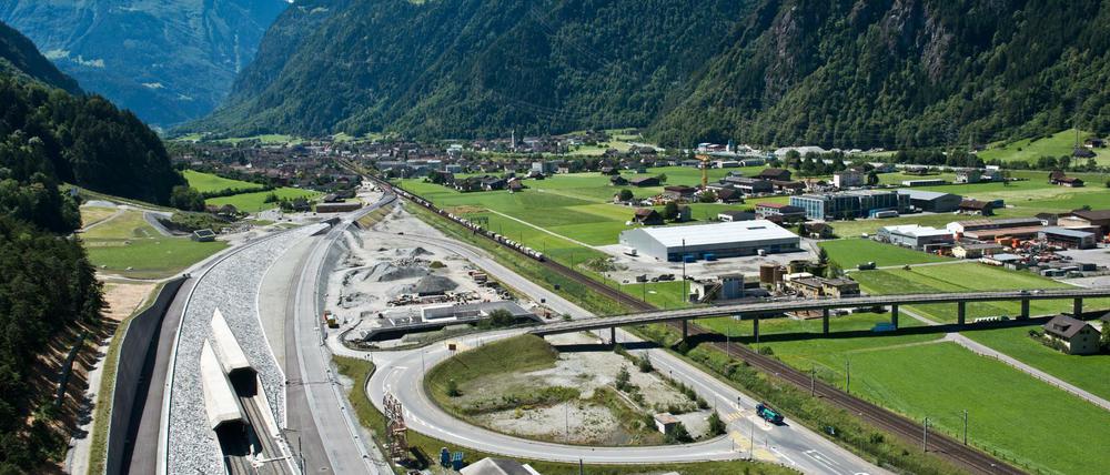Der Gotthard-Basistunnel bei Erstfeld
