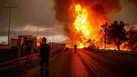 Bereits 2021 kamen viele deutsche Feuerwehrleute bei den Waldbränden in Griechenland zum Einsatz.