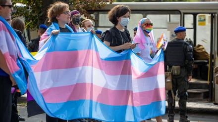 Demo in Solidarität mit trans Menschen (Archivbild).
