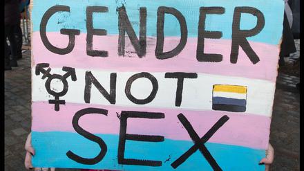 Protest der Trans-Community gegen eine Konferenz der transkritischen LGB.