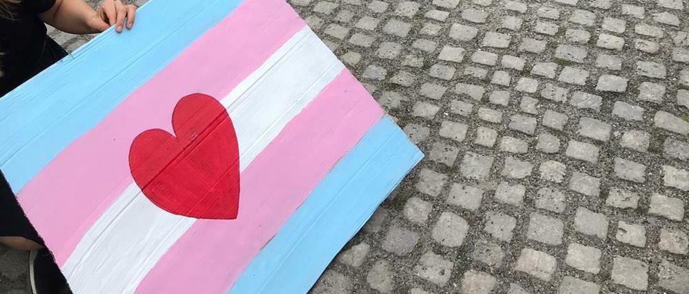 Eine Demo für trans Rechte in Berlin in diesem Jahr. 