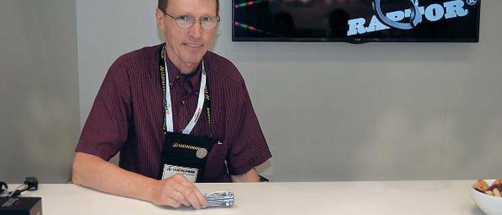 Timothy S. Leatherman (67), der Erfinder des gleichnamigen Werzeugs wohnt in Eugene, im US-Staat Oregon. Der Ingenieur ist Gründer und Chef der Leatherman Tool Group 