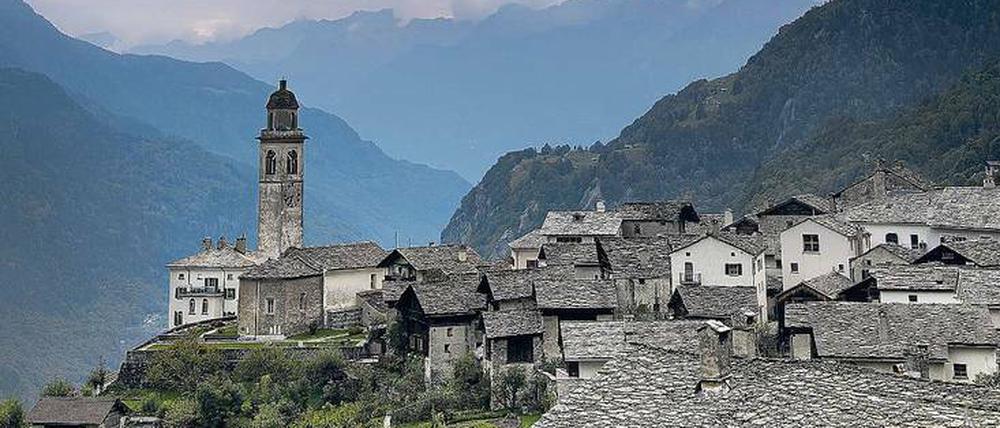 Fern der lauten Welt. Das Dorf Soglio im Bergell ist umgeben von hohen Gipfeln. Hier fühlte sich Giacometti tief verwurzelt. 