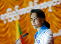 Friedensnobelpreisträgerin Aung San Suu Kyi wird scharf kritisiert.