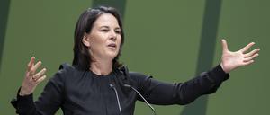 Die Bundesvorsitzende Annalena Baerbock spricht auf dem Länderrat der Grünen.