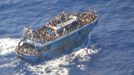 Bild des Fischerboots, das später vor Südgriechenland kenterte und sank