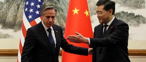 US-Außenminister Antony Blinken trifft seinen chinesischen Amtskollegen Qin Gang.