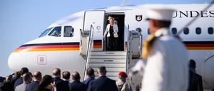 Nancy Faeser (SPD), Bundesministerin für Inneres und Heimat, bei der Ankunft in Tunis.