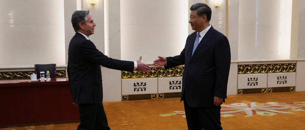 US-Außenminister Blinken trifft den chinesischen Staatschef Xi in Peking.