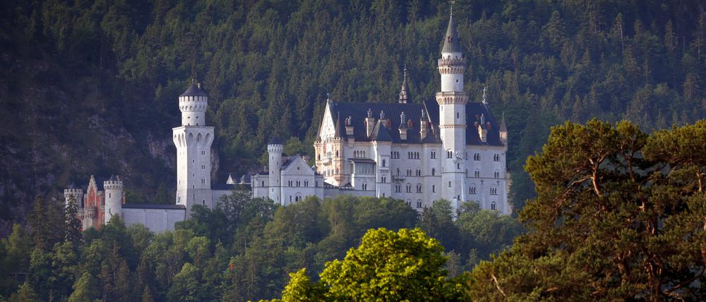 Das Schloss Neuschwanstein im Morgenlicht.