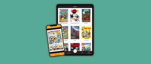 Auswahl aus dem Angebot des neuen Comic-Streamingdienstes „Swoosh 