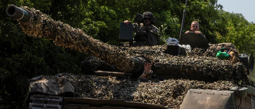 Ukrainische Soldaten in Donezk.