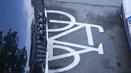 Radweg in Berlin.
