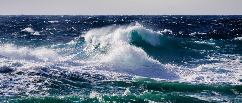 High sea wave during storm at Mediterranean area