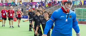 Die deutsche Hockey-Mannschaft vor dem Spiel gegen Tschechien.