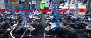 Solarmodule auf der Messe Intersolar. Europa ist für chinesische Konzerne ein wichtiger Markt.