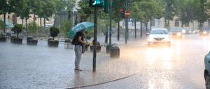 Unwetter in Potsdam mit Starkregen
