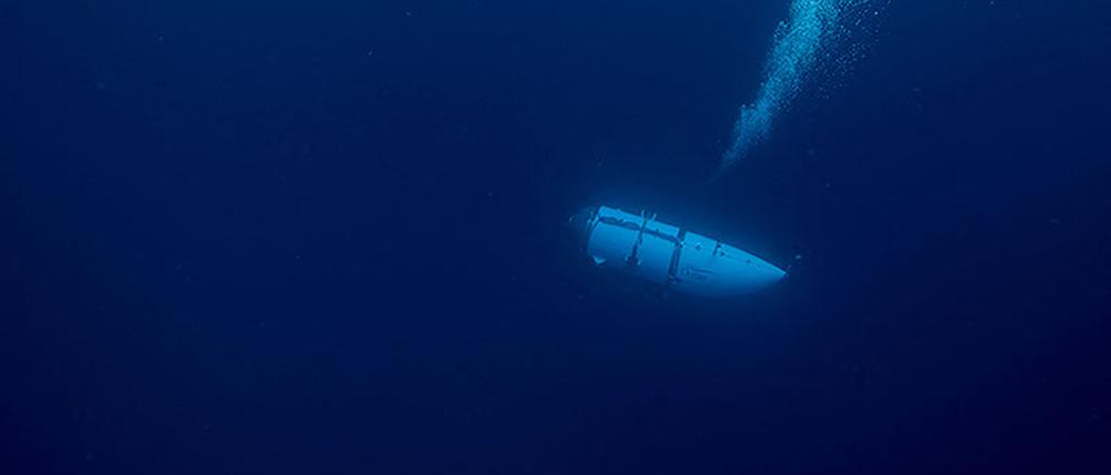 Dieses undatierte von OceanGate zur Verfügung gestellte Foto zeigt das Tauchboot „Titan“.