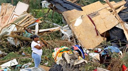 Tornados können verheerende Folgen haben, wie hier im Juni 2023 in Mississippi, USA. 
