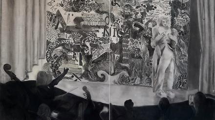 Eine Arbeit von Lou Hoyer im Foyer der ILB.