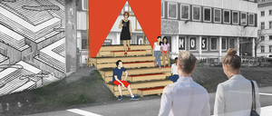 Die Architektin Daria Dordina will für die Transformale eine Bühne am Rechenzentrum aufbauen.