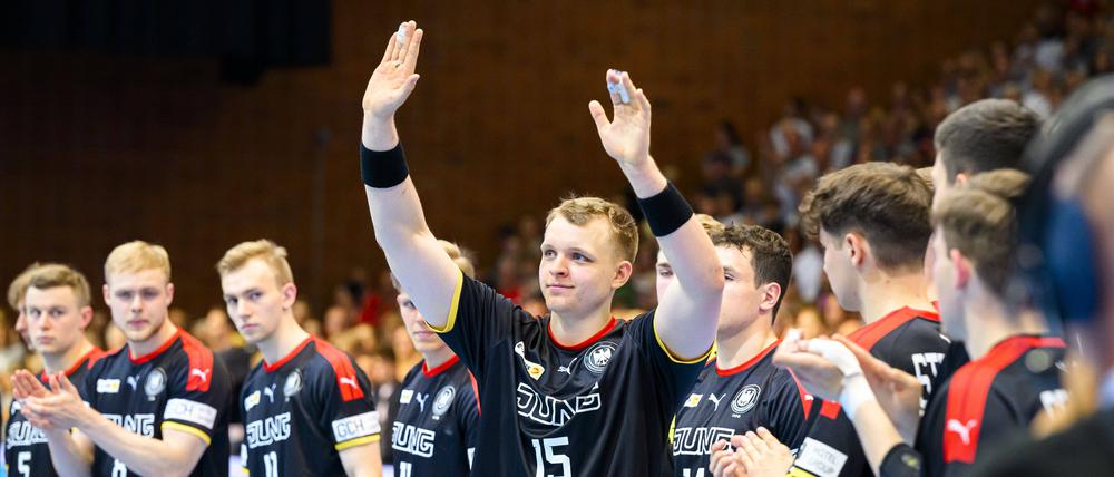 Feierstimmung. Die deutschen Handballer sind auf Erfolgskurs