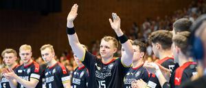 Feierstimmung. Die deutschen Handballer sind auf Erfolgskurs