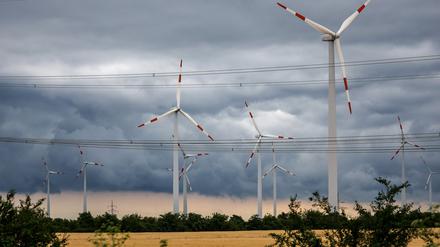 23.06.2023, Sachsen-Anhalt, Zörbig: Eine Regenfront zieht über die Landschaft nördlich von Bitterfeld-Wolfen hinweg. Im Tagesverlauf sind weitere flächige Regenfälle erwartet. Foto: Jan Woitas/dpa +++ dpa-Bildfunk +++