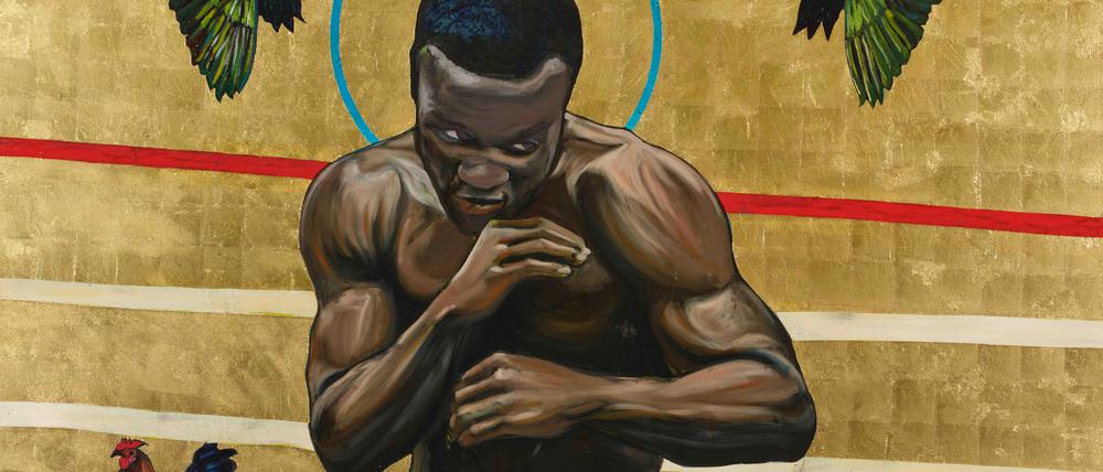 Godfried Donkors Gemälde „St Joshua Clottey“ (2023) hängt in der Galerie 1957.