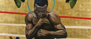 Godfried Donkors Gemälde „St Joshua Clottey“ (2023) hängt in der Galerie 1957.