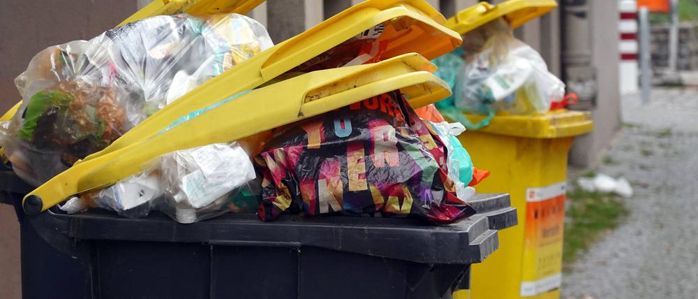 Während manche Tonnen überquellen, sind sie für kleinere Haushalte unnötig groß.