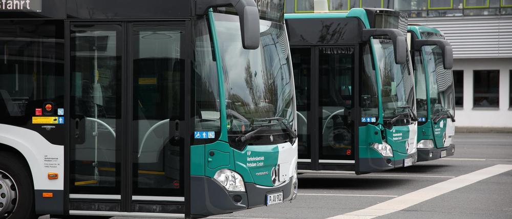 Betriebshof der ViP Potsdam, Bus, Buse, 25.04.2017 Foto: Sebastian Gabsch