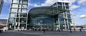 Blick auf den Berliner Hauptbahnhof.