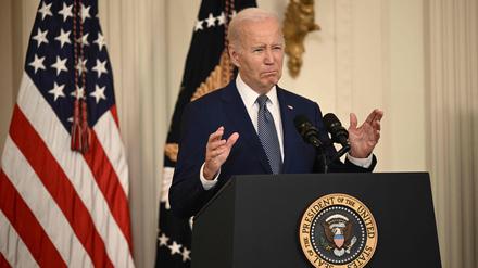 Joe Biden spricht.