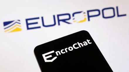 EncroChat and Europol logos are seen in this illustration taken, June 27, 2023. REUTERS/Dado Ruvic/Illustration