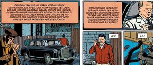 Eine Seite aus dem Band „Acht Stunden in Berlin“ aus der Reihe „Blake und Mortimer“.