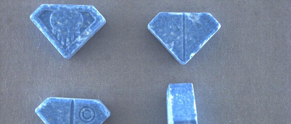 Abbildung sichergestellter Ecstasy-Tabletten mit erhöhtem Wirkstoffgehalt.