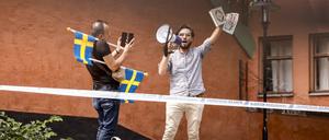 „Schweden, wach auf“, rief der 36 Jahre alte Veranstalter Salwan M. am Mittwoch in Stockholm.