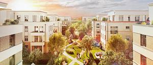 Das Quartier „Neue Liebe“ in Bornstedt im Norden der brandenburgischen Landeshauptstadt. Hier entstehen 136 neue Eigentumswohnungen.