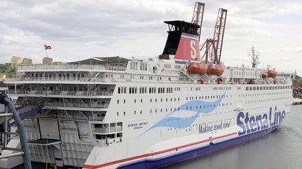 Die Ostsee-Fähre „Stena Spirit“ der Stena Line liegt im Hafenn von Gdynia, Polen (Archivbild).