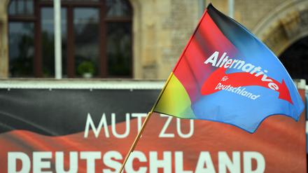 Eine Fahne de AfD. (Symbolbild)