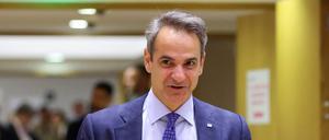 Der griechische Ministerpräsident Kyriakos Mitsotakis nimmt am Gipfel der Staats- und Regierungschefs der Europäischen Union in Brüssel teil.