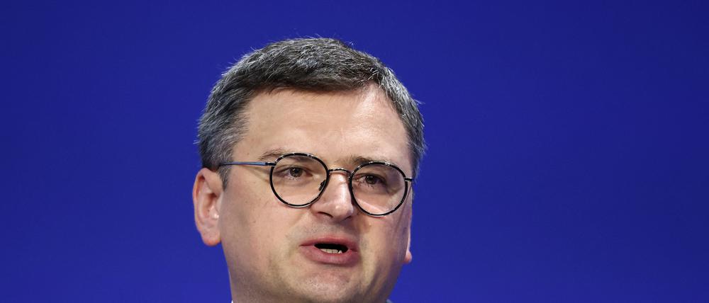Der ukrainische Außenminister Dmytro Kuleba setzt sich für einen Nato-Beitritt der Ukraine nach Ende des Krieges ein.
