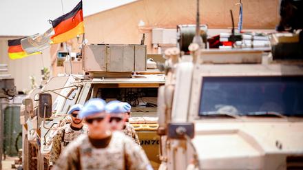Soldaten der Bundeswehr im April 2022 im Camp Castor in Gao.