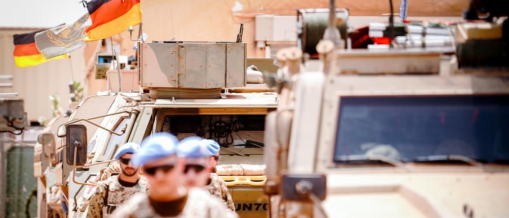 Soldaten der Bundeswehr im April 2022 im Camp Castor in Gao.