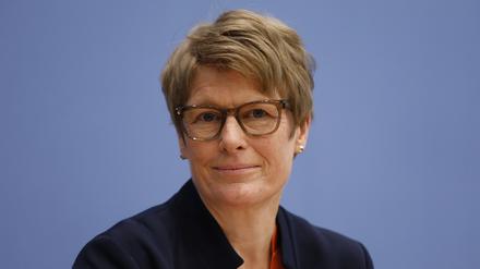 Prof. Dr. Veronika Grimm, Mitglied des Sachverständigenrates zur Begutachtung der gesamtwirtschaftlichen Entwicklung im April in Berlin.